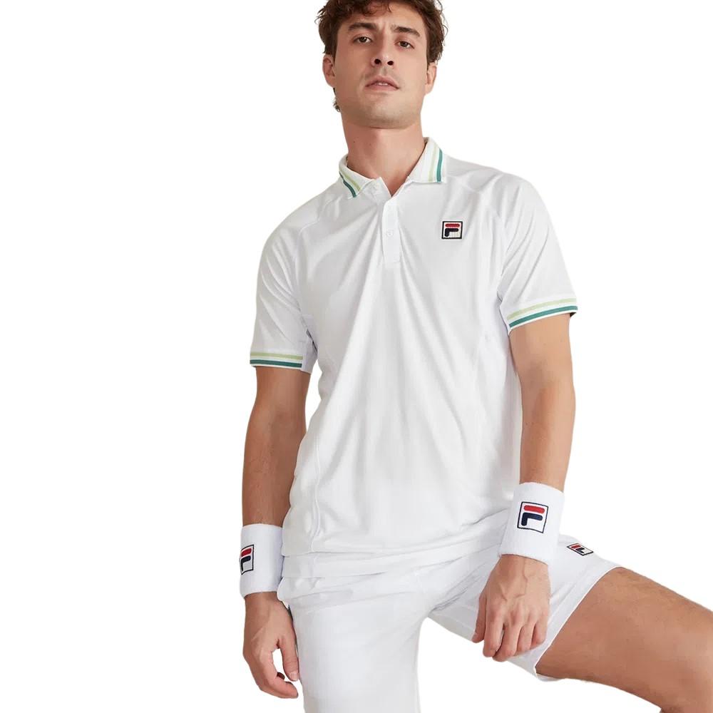 Fila Tennis Polo Shirt Masculino Baseline Blanco