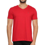 Tommy Hilfiger T-Shirt Masculino |Wcc Essential Cotton Vneck T Primary Red