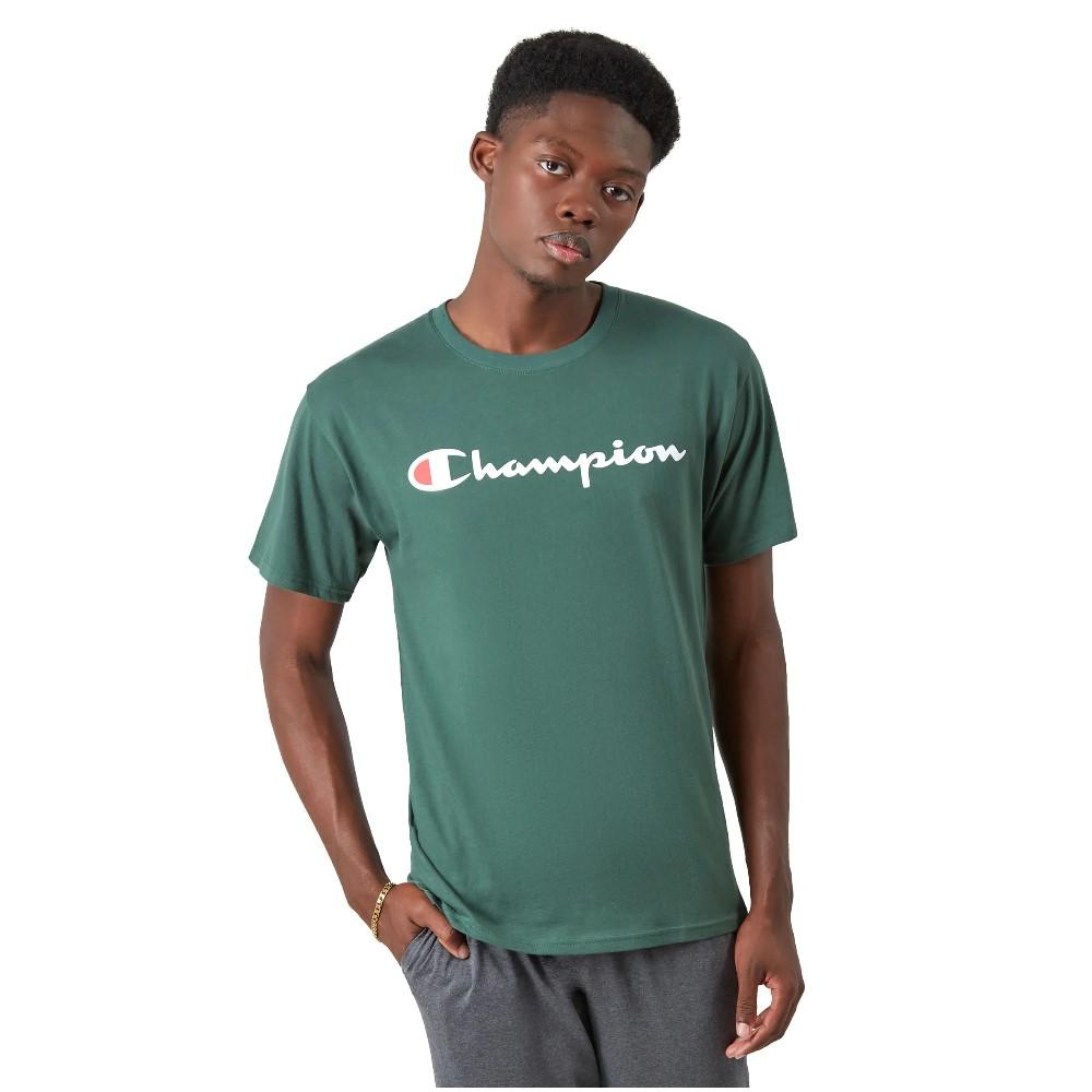 Champion Masculino Classic Graphic Tee Dark Green