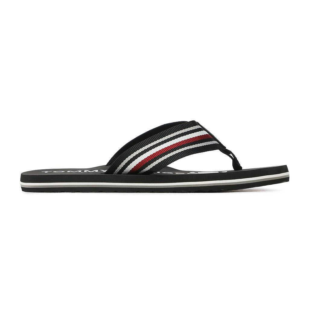 Tommy Hilfiger Zapatillas Masculino Moda Corporate Stripes Beach Sand Black