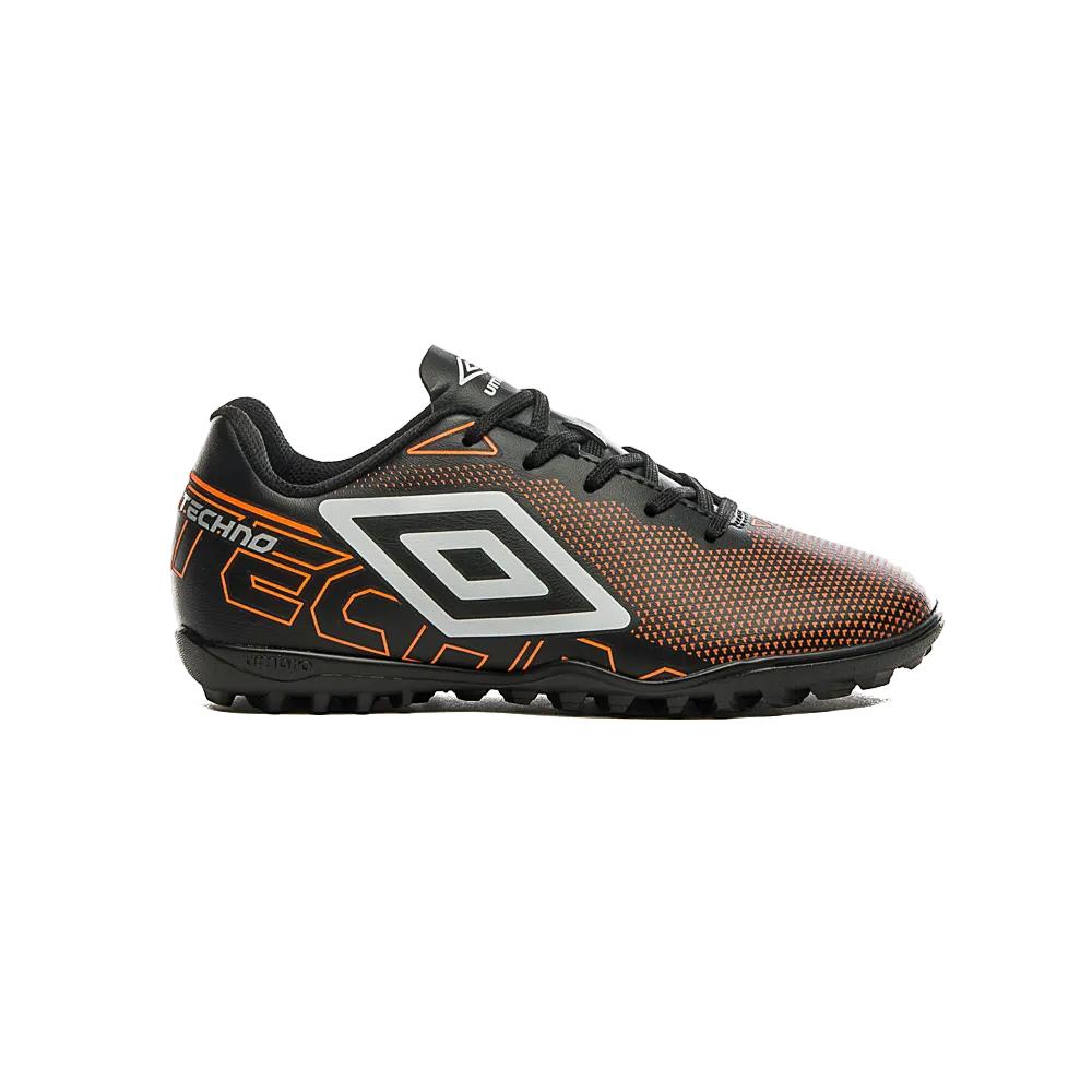 Umbro Society Niños Futbol Techno Jr Negro/NaranjaFluo/Blanco