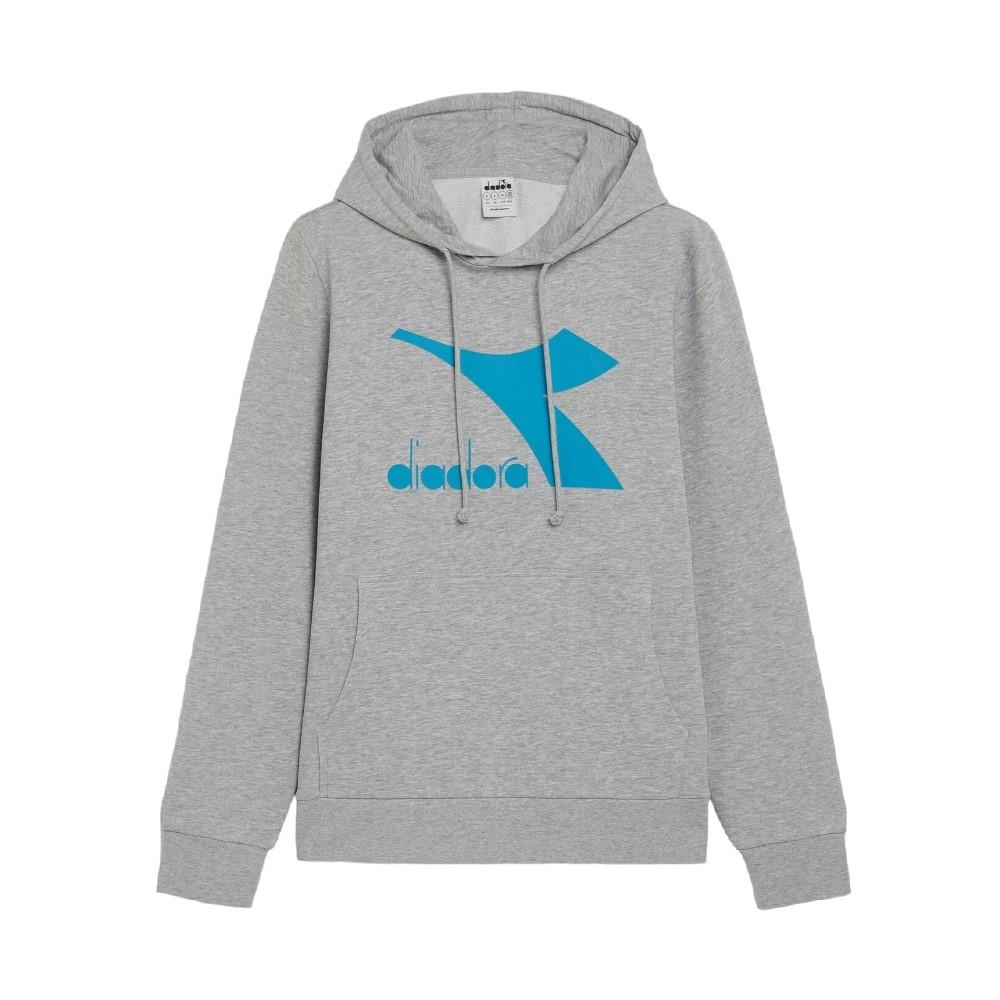 Diadora Hoddie Masculino Hoodie Chromia Light Middle Gray Melange