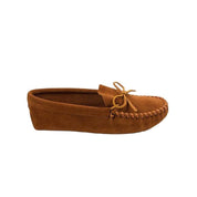 Minnetonka Masculino Leather Laced Softsole Brown