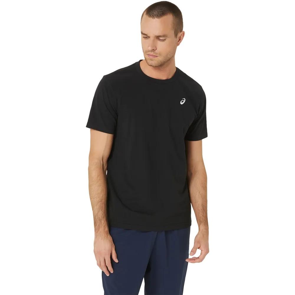 Asics Remeras Masculino Training Asics Spiral Embroidery Tee Performance Black