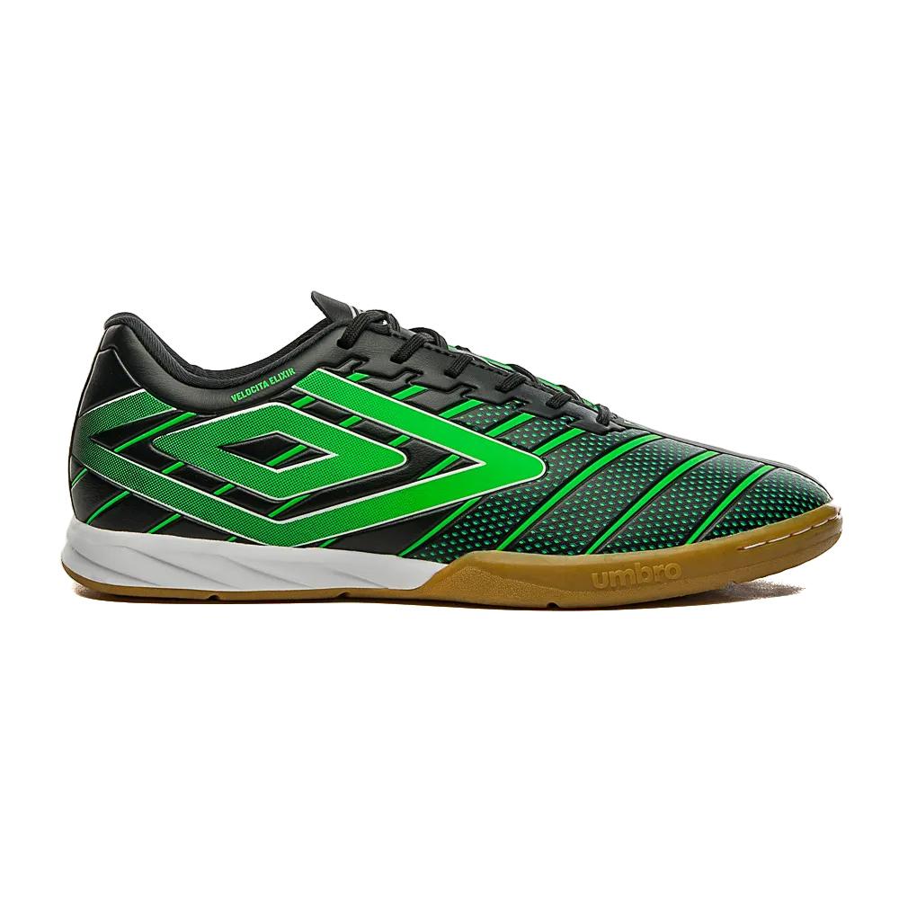 Umbro Indoor Masculino Futbol Velocita Elixir Club Negro/Alexandrite/Verde