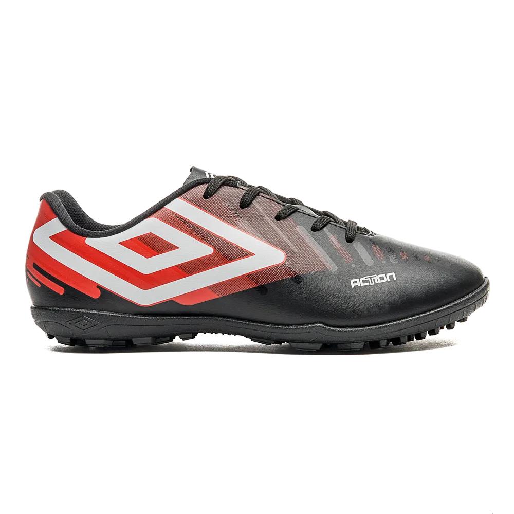 Umbro Society Masculino Futbol Action Negro/Rojo/Blanco