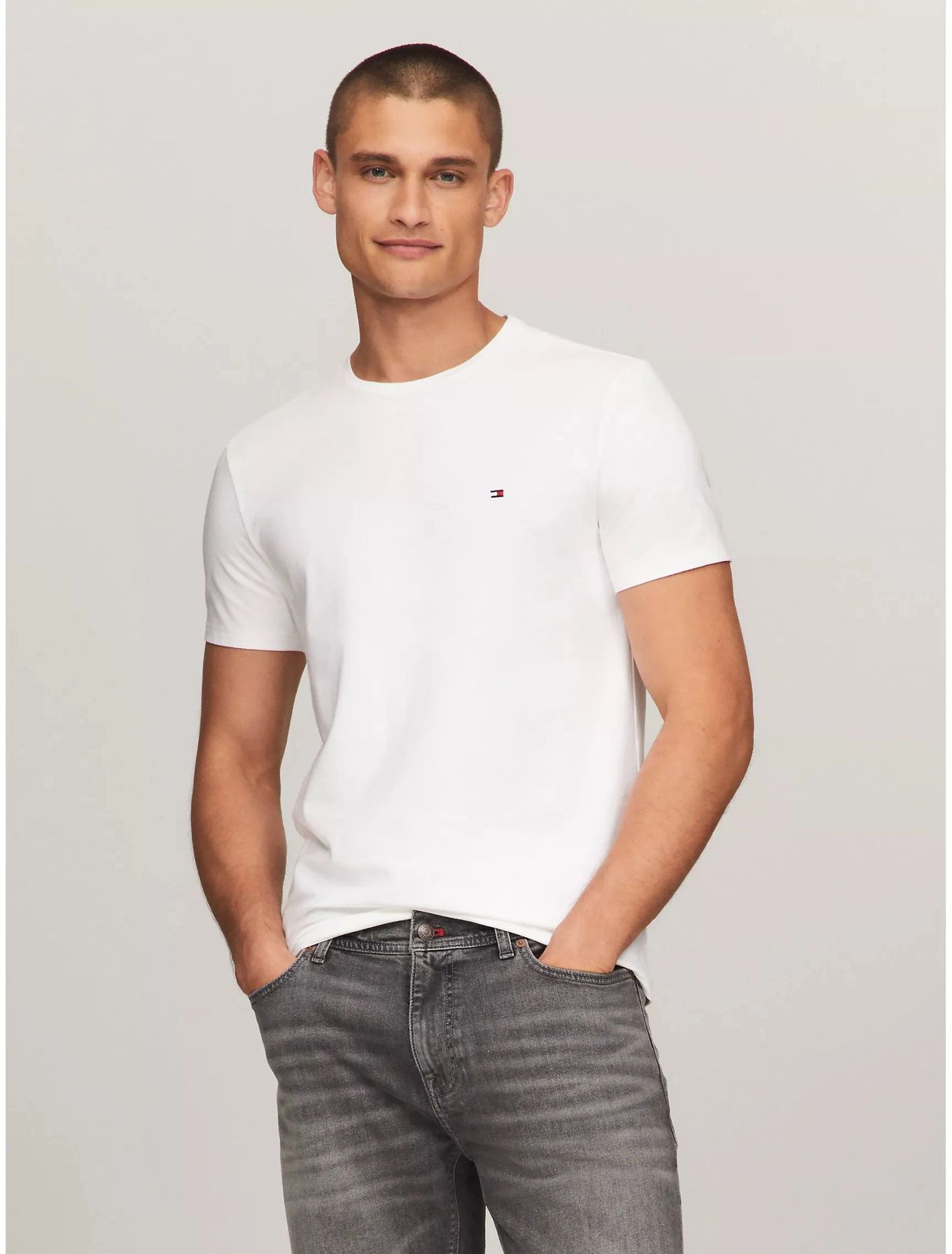 Remera Masculino Tommy Hilfiger Solid Blanco