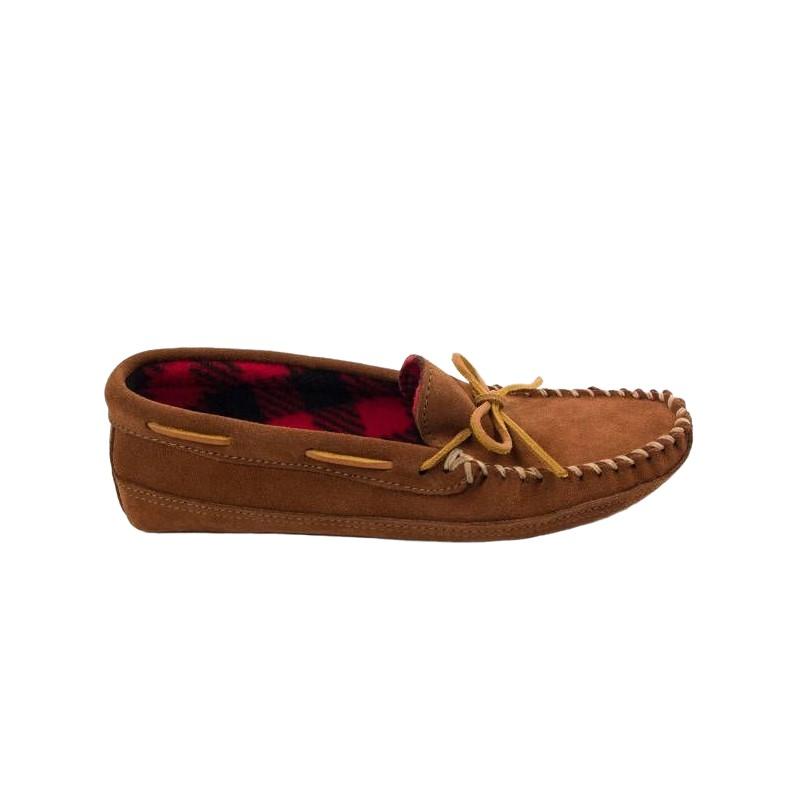 Minnetonka Masculino Double Bottom Fleece Brown