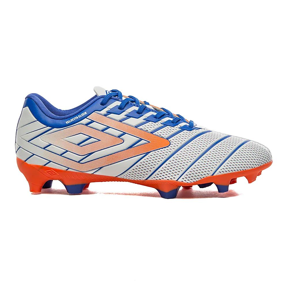 Umbro Campo Masculino Futbol Velocita Elixir Club Blanco/Naranja/Azul