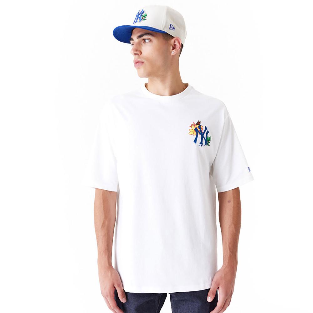 New Era Remeras MLB Floral Grphc Os Tee Neyyan White