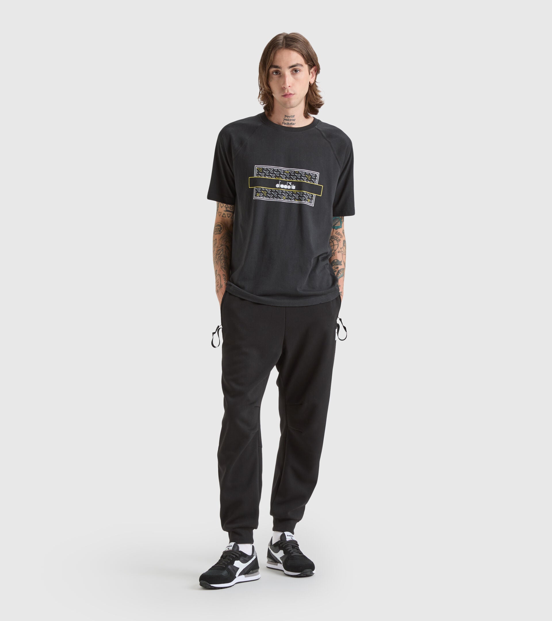 Remera Masculino Diadora SS Urbanity Negro