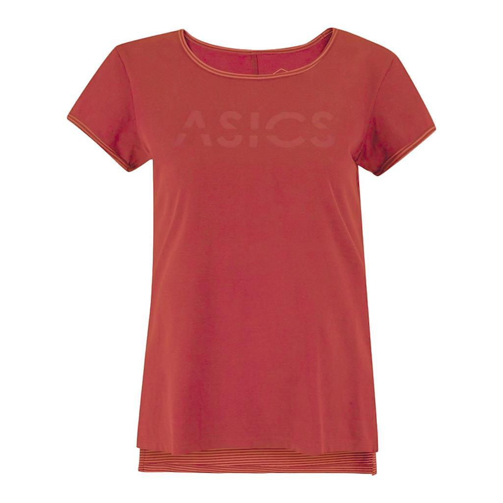 Asics Training Femenino Training Stripe Ss Tee Red Alert