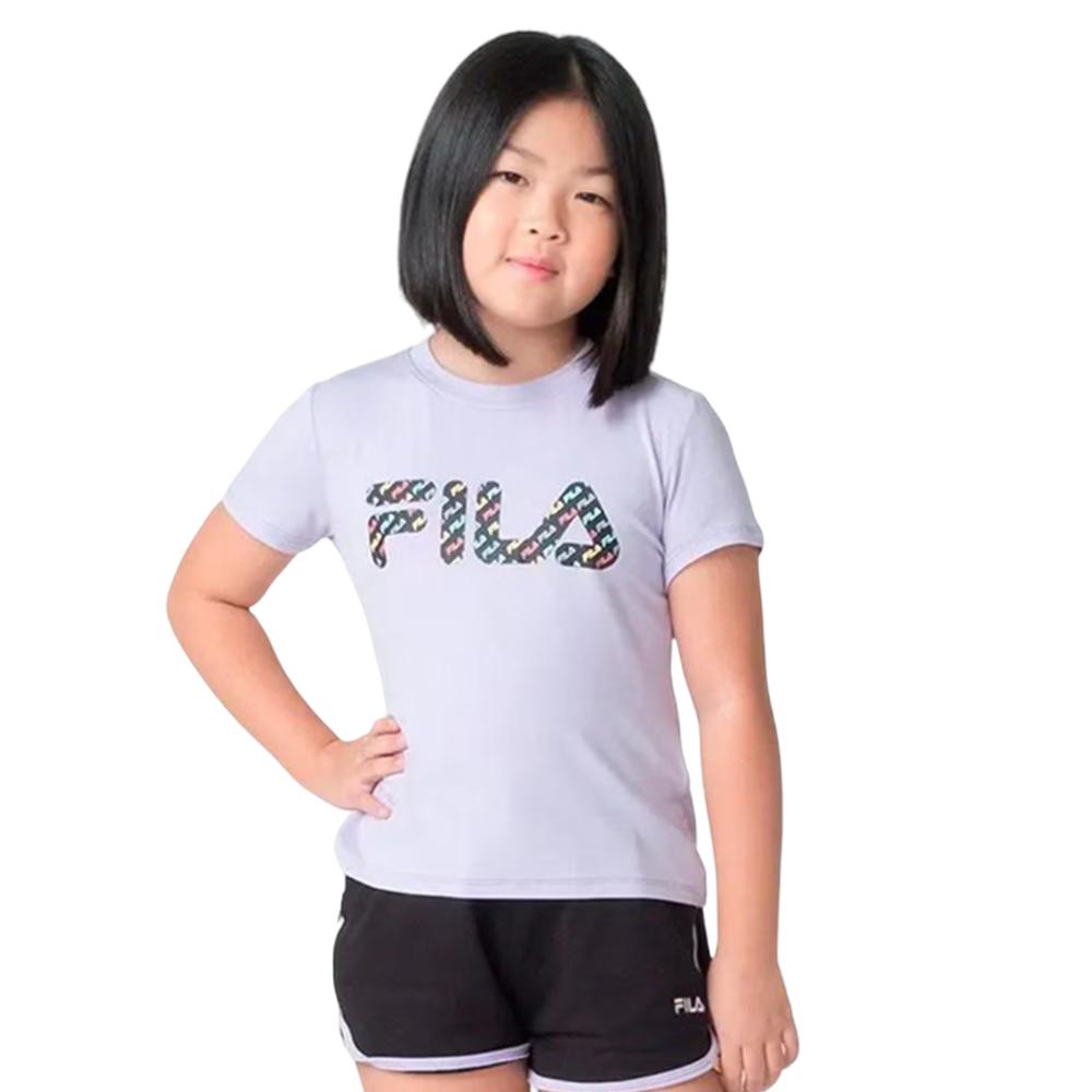 Fila Remeras Niños Moda Letter Slim Pastel Lilac