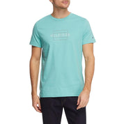 Tommy Hilfiger T-Shirt Masculino Linear Flag Tee Bryant Green