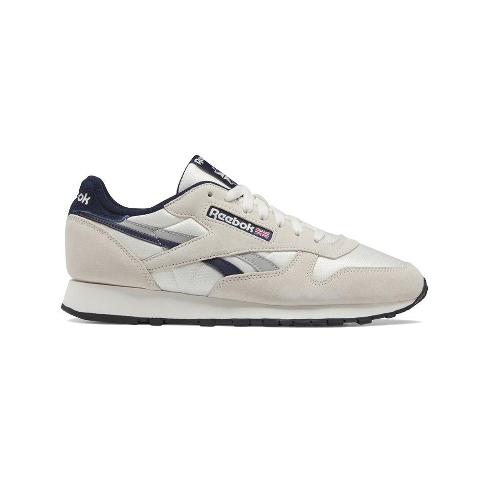 GY7302 Reebok Lifestyle Masculino Classic Leather Chalk Vector Navy/Core Black