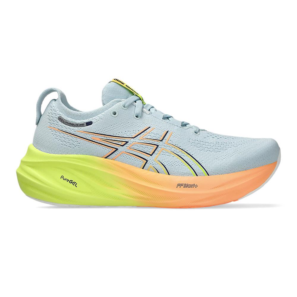 Asics Deportivos Femenino Running Gel Nimbus 26 Paris Cool Grey/Safety Yellow