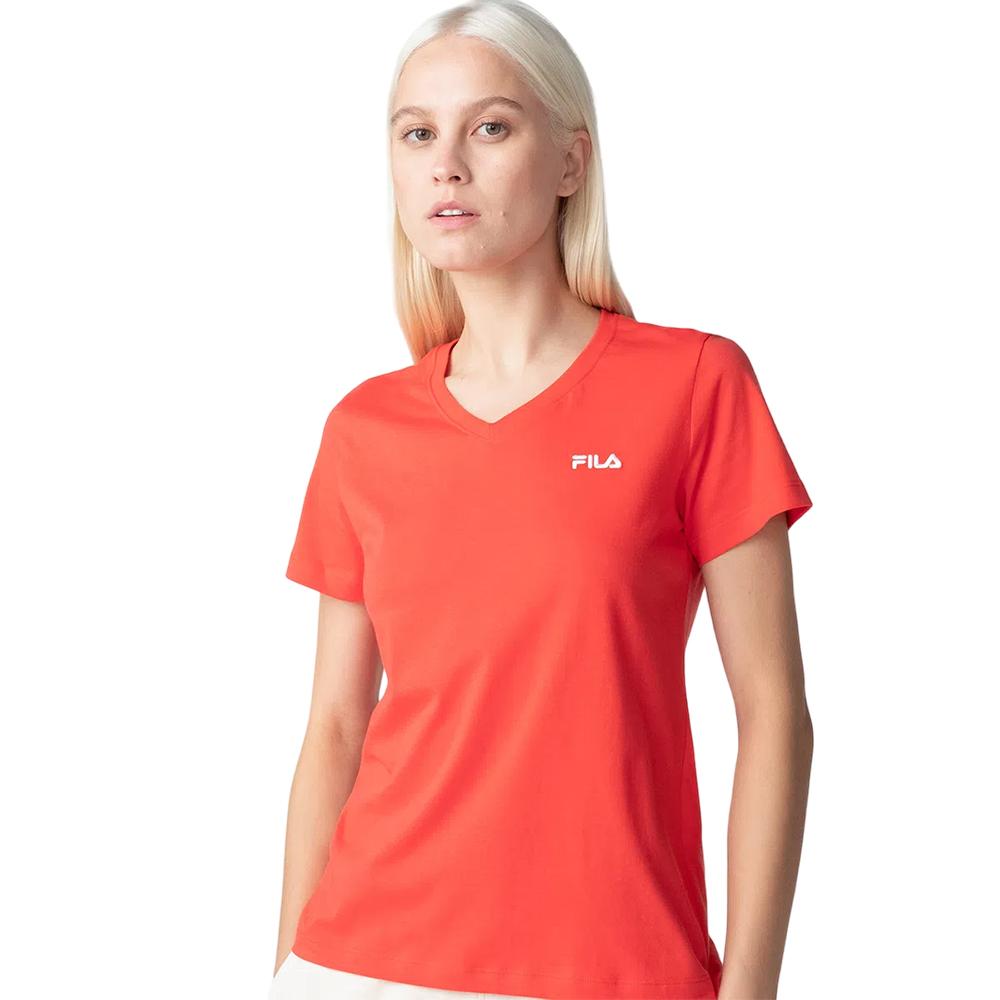 Fila Remeras Femenino Women T-Shirt Basic Red Chilli