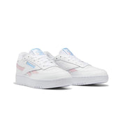 Reebok Classics Femenino Club C Double Revenge Ftwr White/Pink Glow/Radiant Aqua