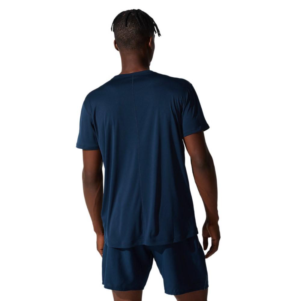 Asics T-Shirt Masculino Silver Asics Top French Blue/Brilliant White