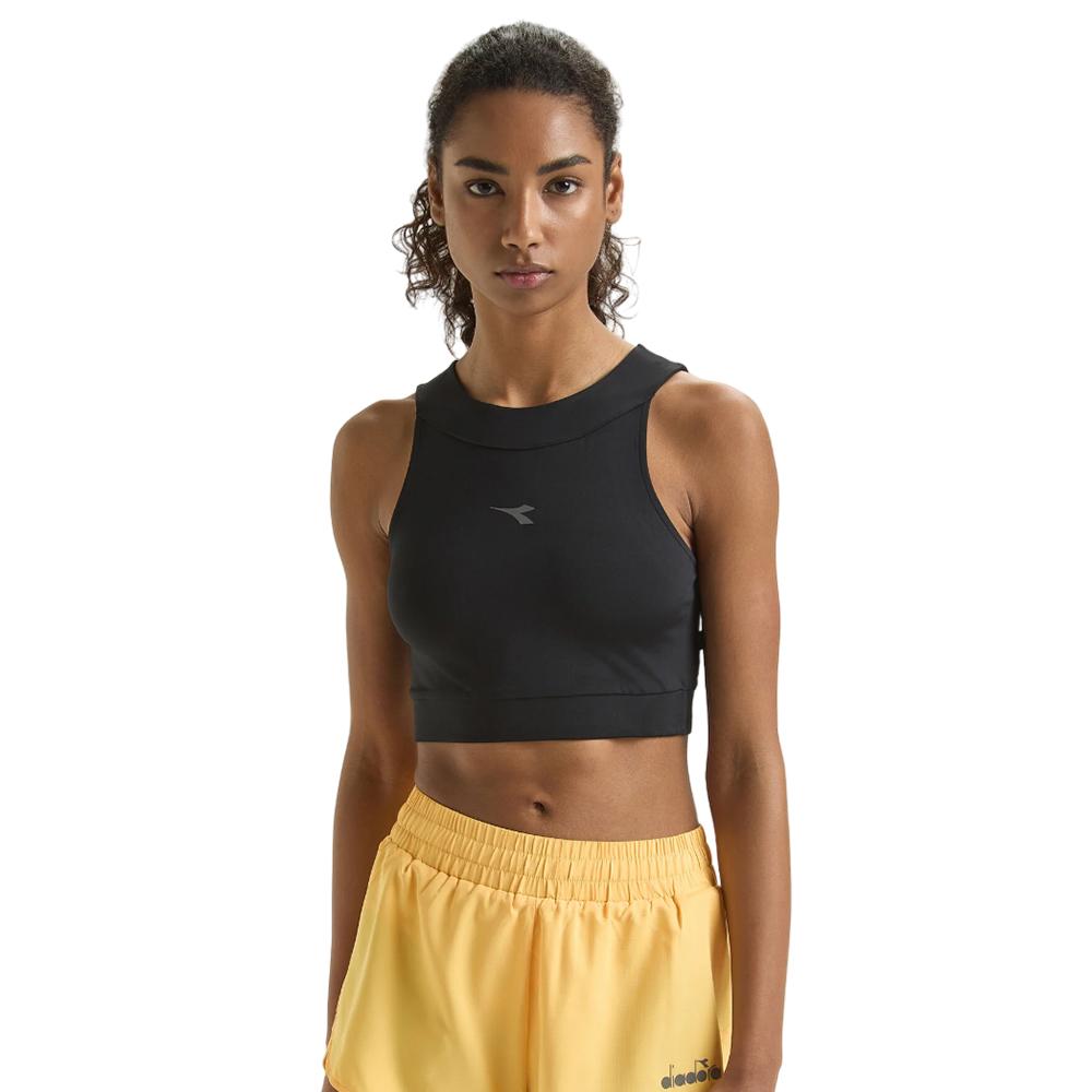 Diadora Top Femenino L. Crop Top Run Black