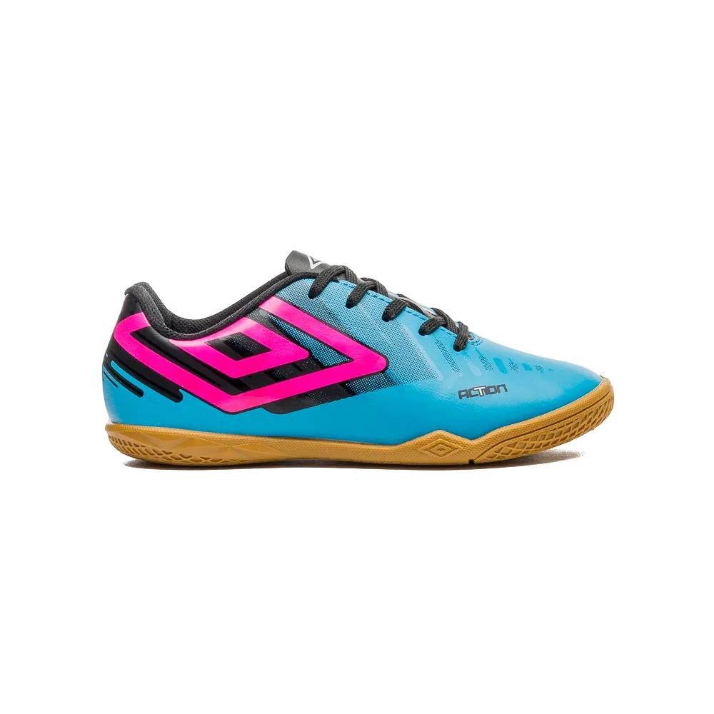 Umbro Indoor Junior Futbol Action Jr Azul Electrico/Preto/Rosa