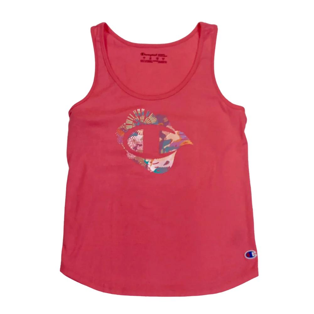 Champion Tank Femenino The Classic Tank Graphic Pink Peach