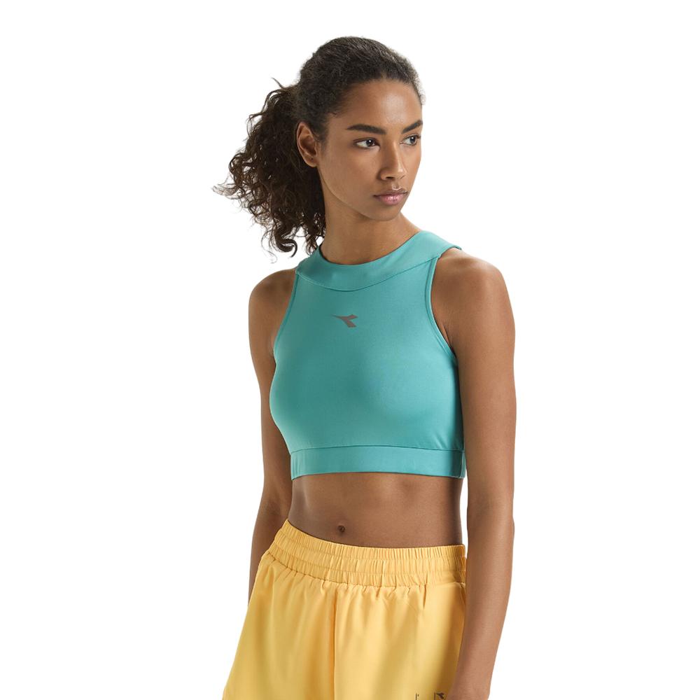 Diadora Top Femenino L. Crop Top Run Dusty Turquoise