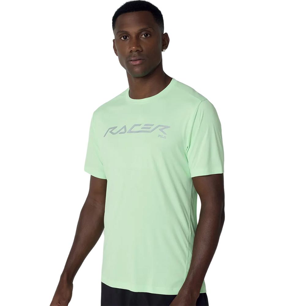 Fila Remeras Masculino T-Shirt Basic Run Reflective Green Fluor Light