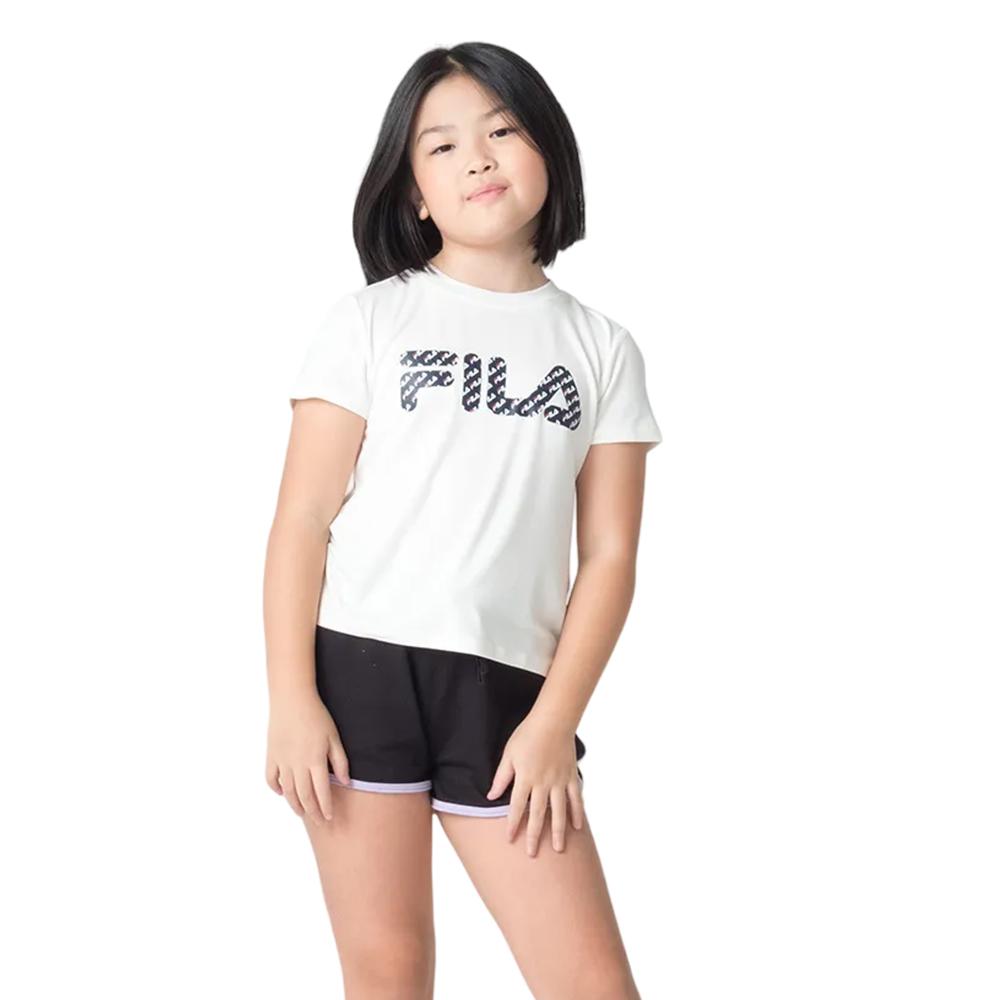 Fila Remeras Niños Moda Letter Slim Off White