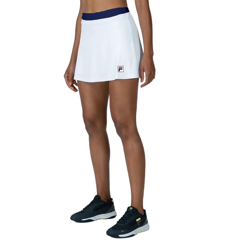 Fila Polleras Femenino Tennis Skort Game Basic White/Navy