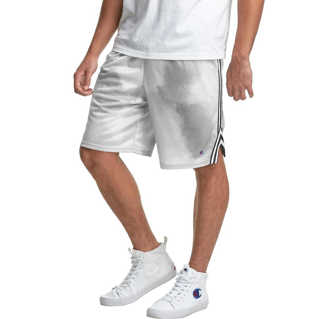 Champion Short Masculino Lacrosse Short White Tonal Wash Cloud