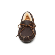 Minnetonka Masculino Sheepskin Moose Slipper Chocolate