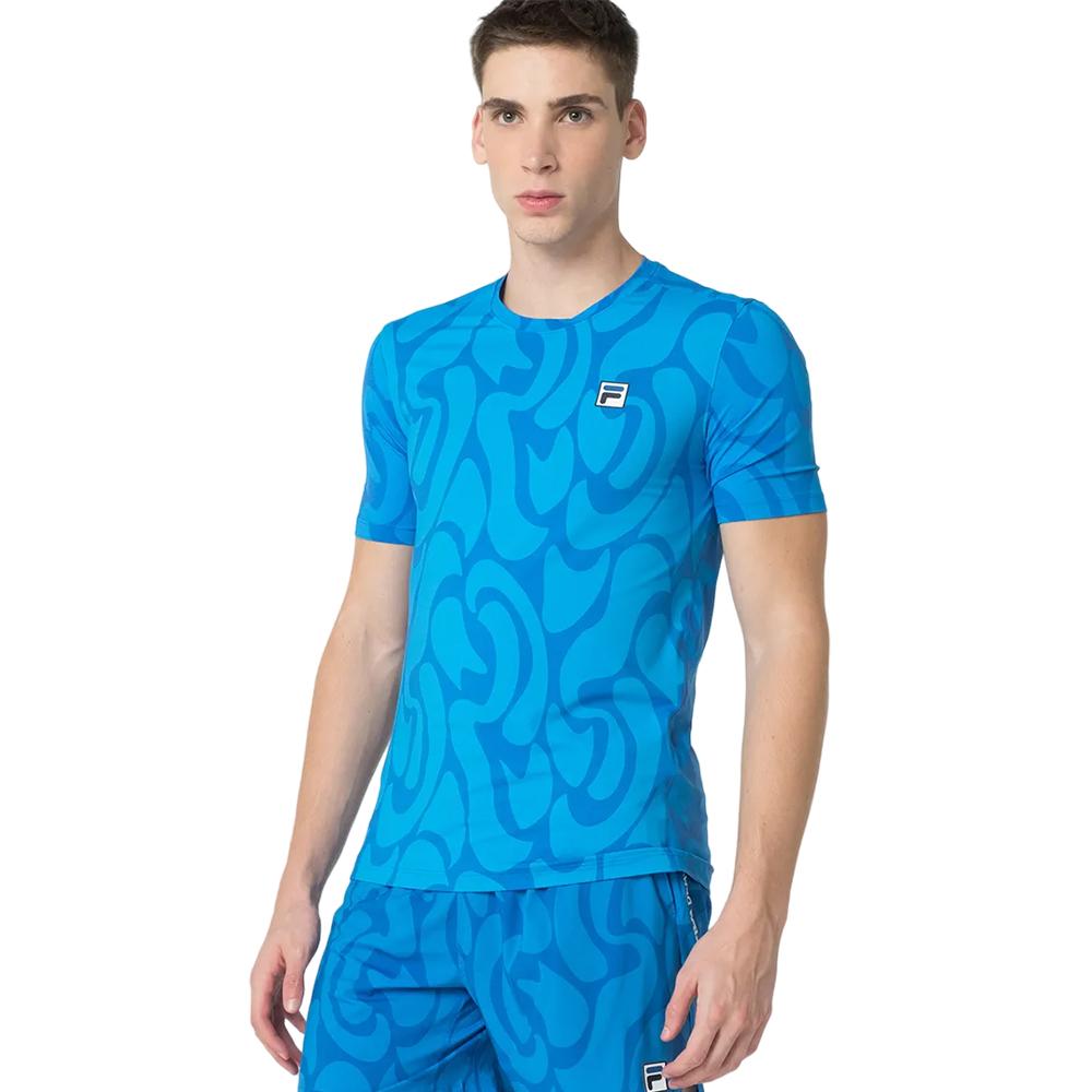 Fila Remeras Masculino Tennis Beach Sport Medium Blue Stamped