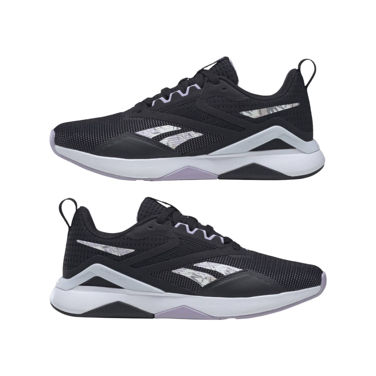 Reebok Femenino Nanoflex Tr 2.0 Core Black/Ftwr White/Purple Oasis