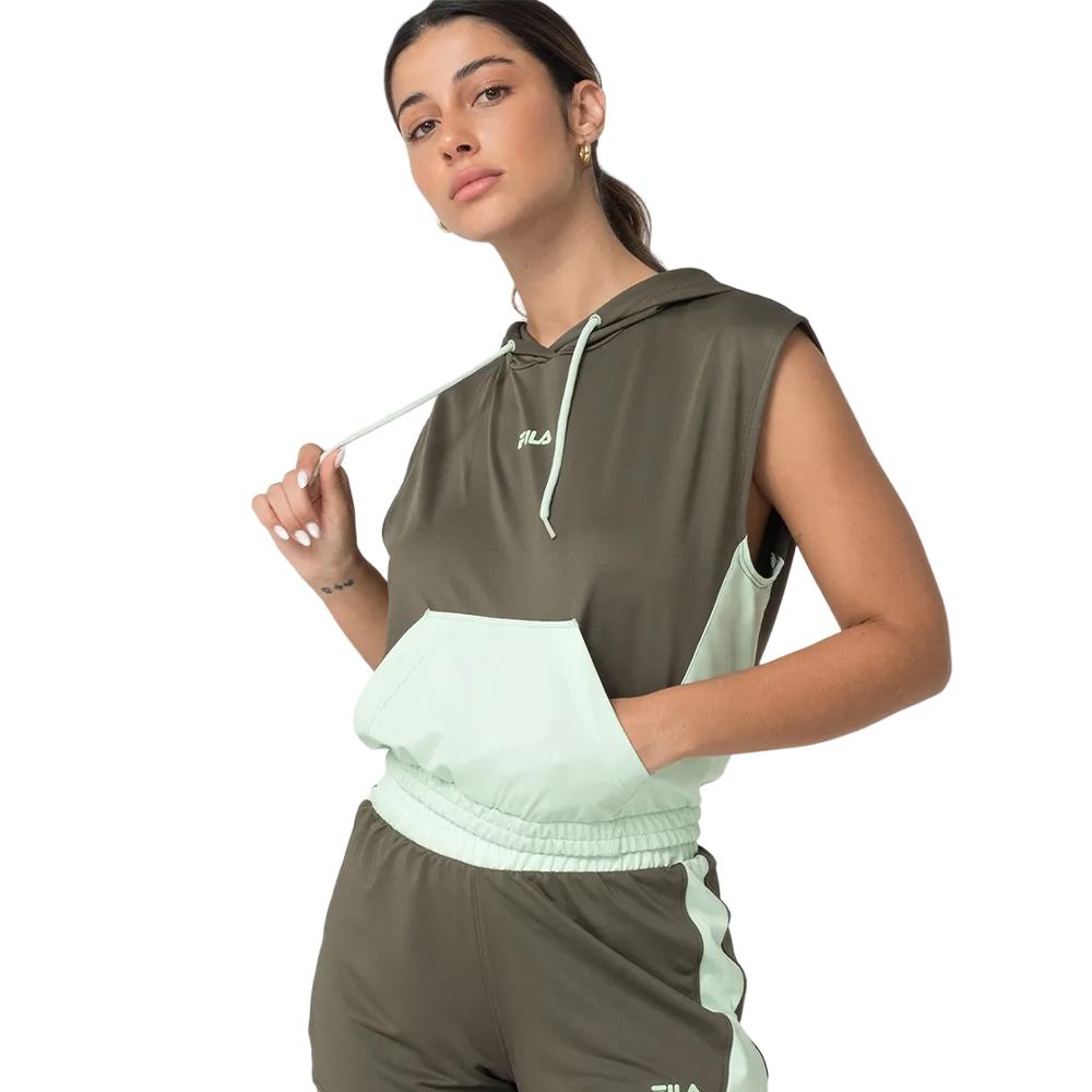 Fila Chalecos Femenino Running Vest Block Sports Olive Green/Light Pastel Green