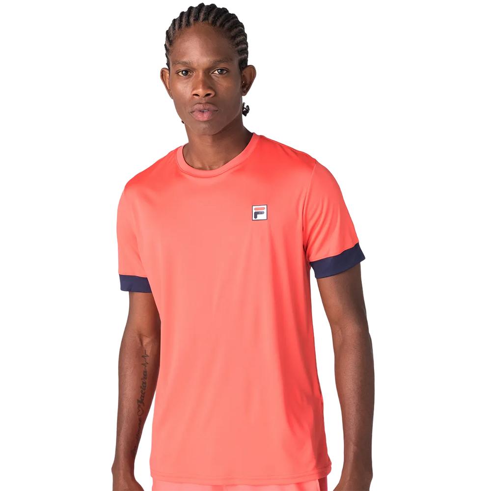 Fila Remeras Masculino Tennis Player F Box II Clear Coral/Navy