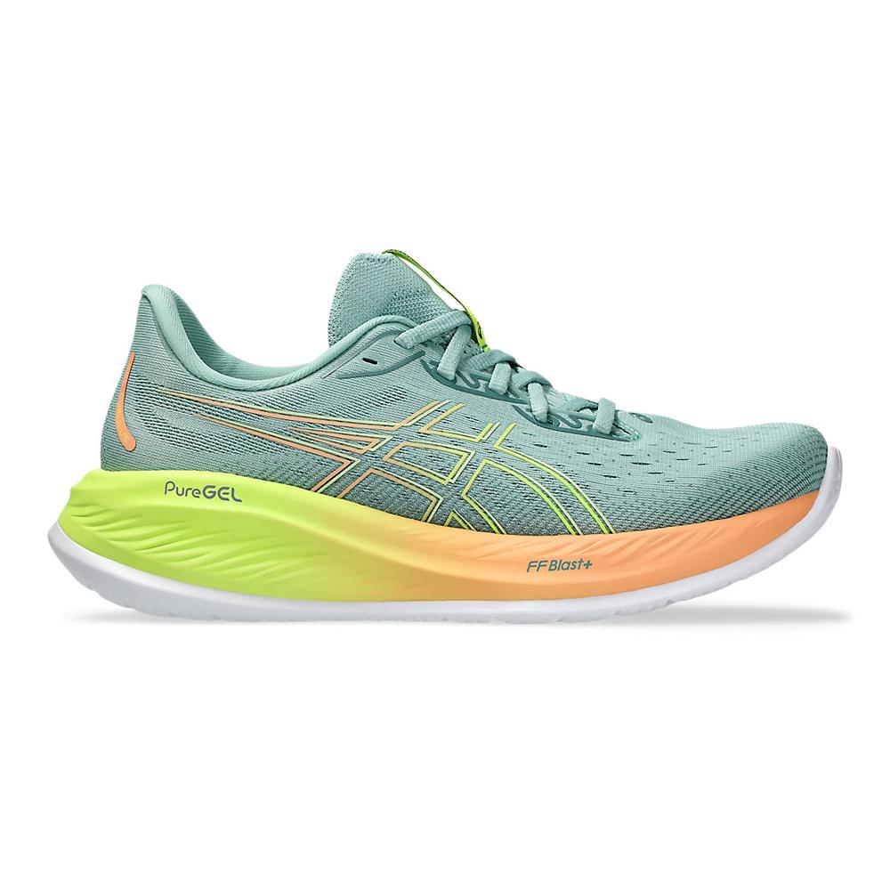 Asics Deportivos Femenino Running Gel Cumulus 26 Paris Light Celadon/Safety Yellow