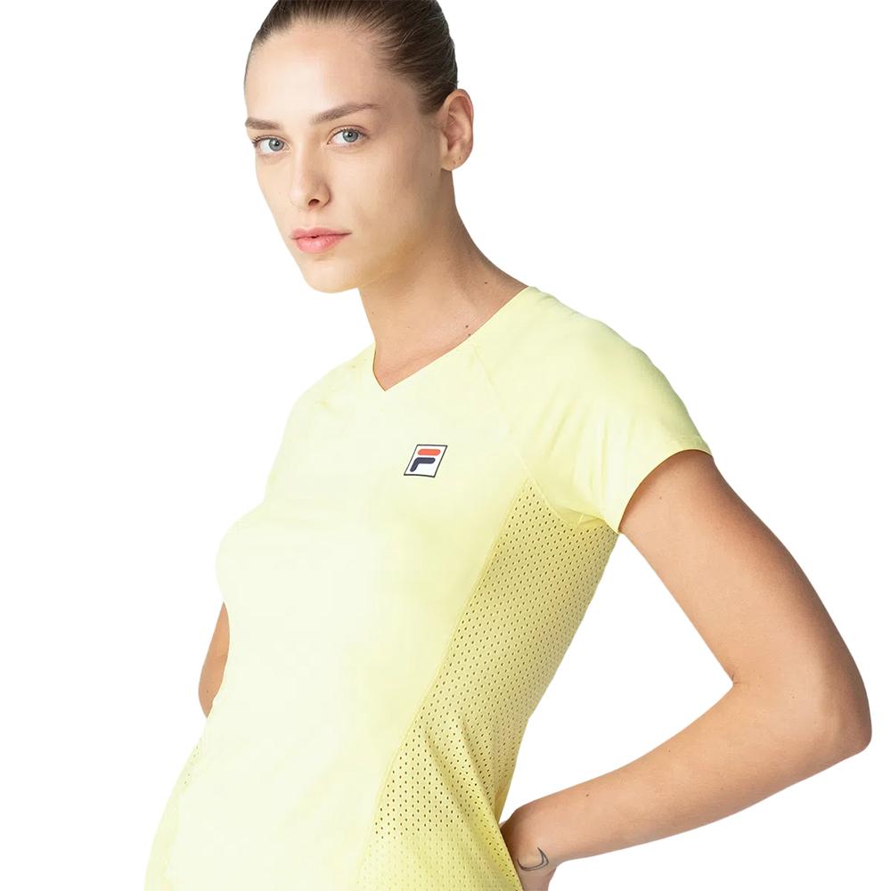 Fila Blusas Femenino Women Blouse Sand Lime Yellow