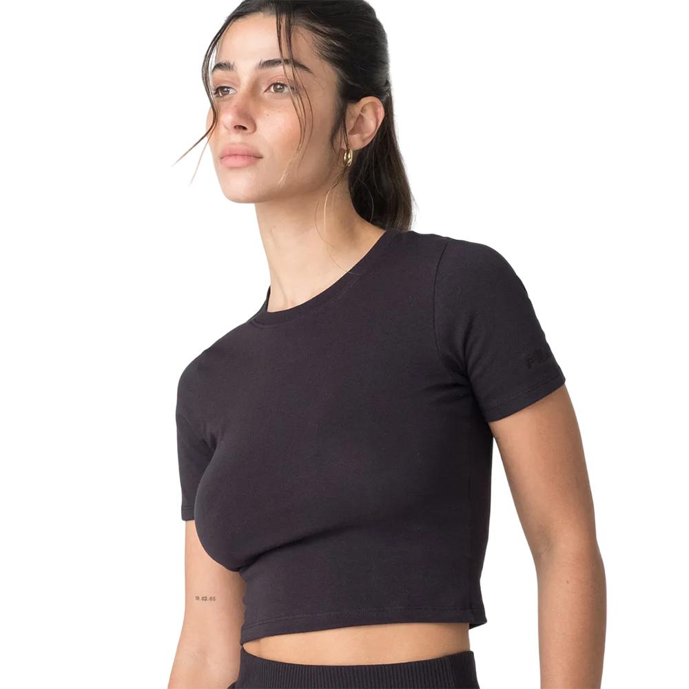 Fila Remeras Femenino Moda Blouse Cropped Basic Black