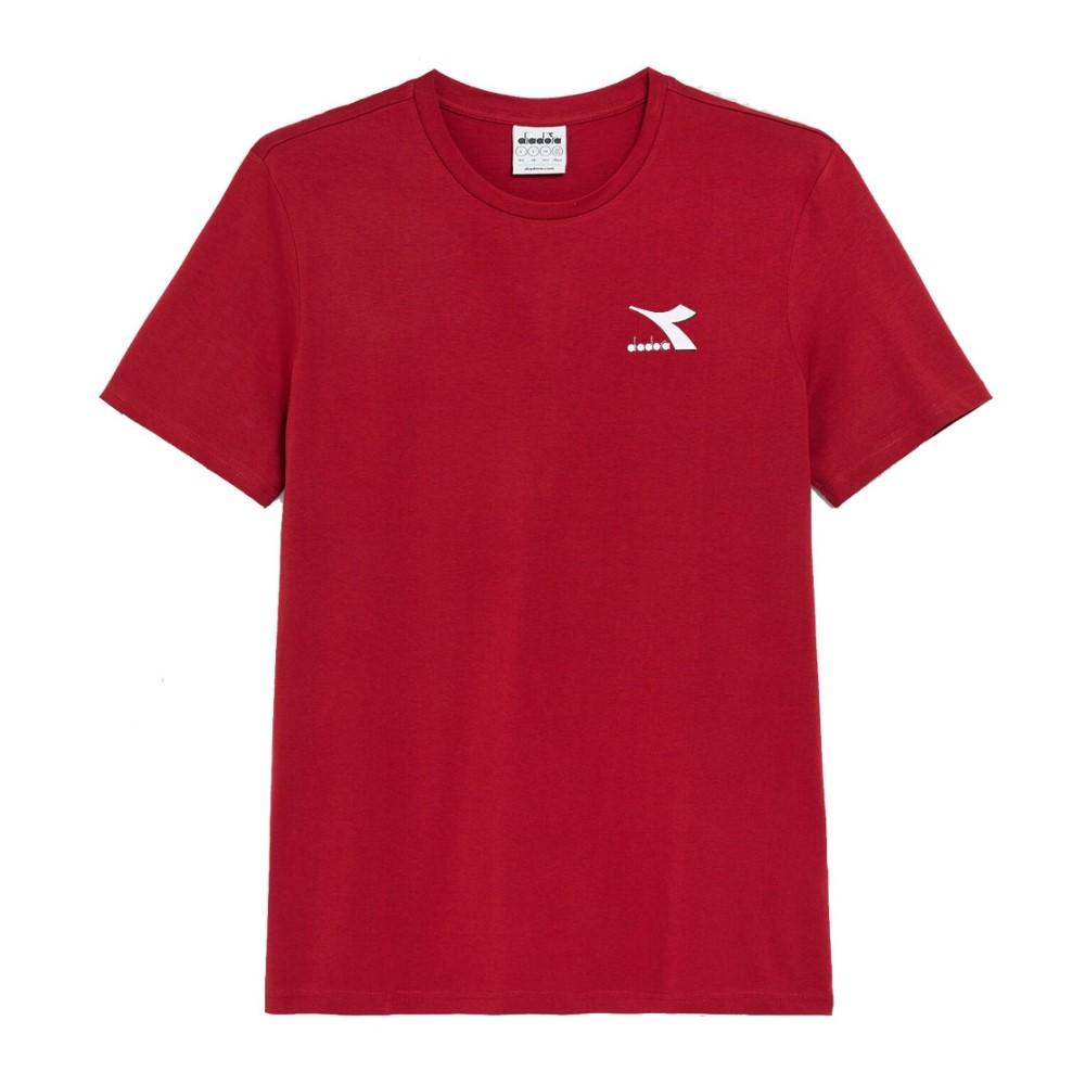 Diadora T-Shirt Masculino T-Shirt SS-Core Carmine Red