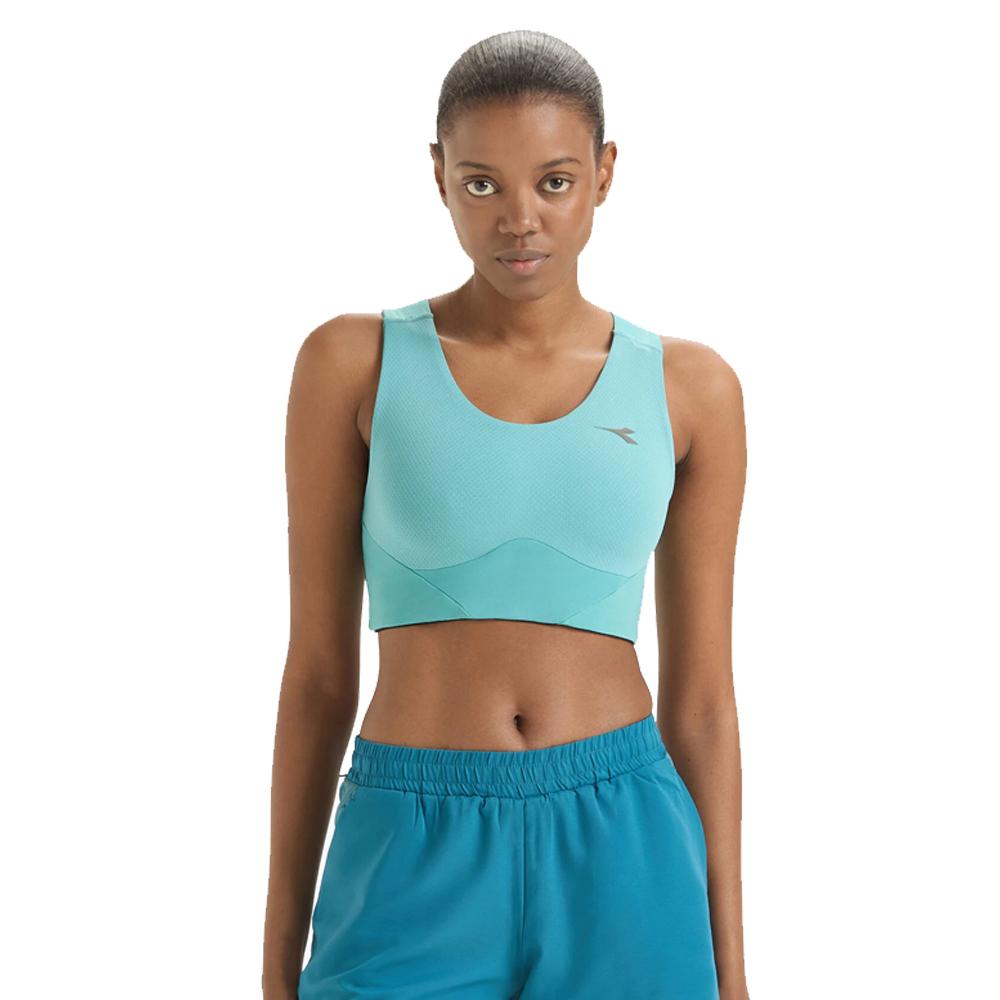 Diadora Top Femenino L. Medium Bra Run Crew Dusty Turquoise