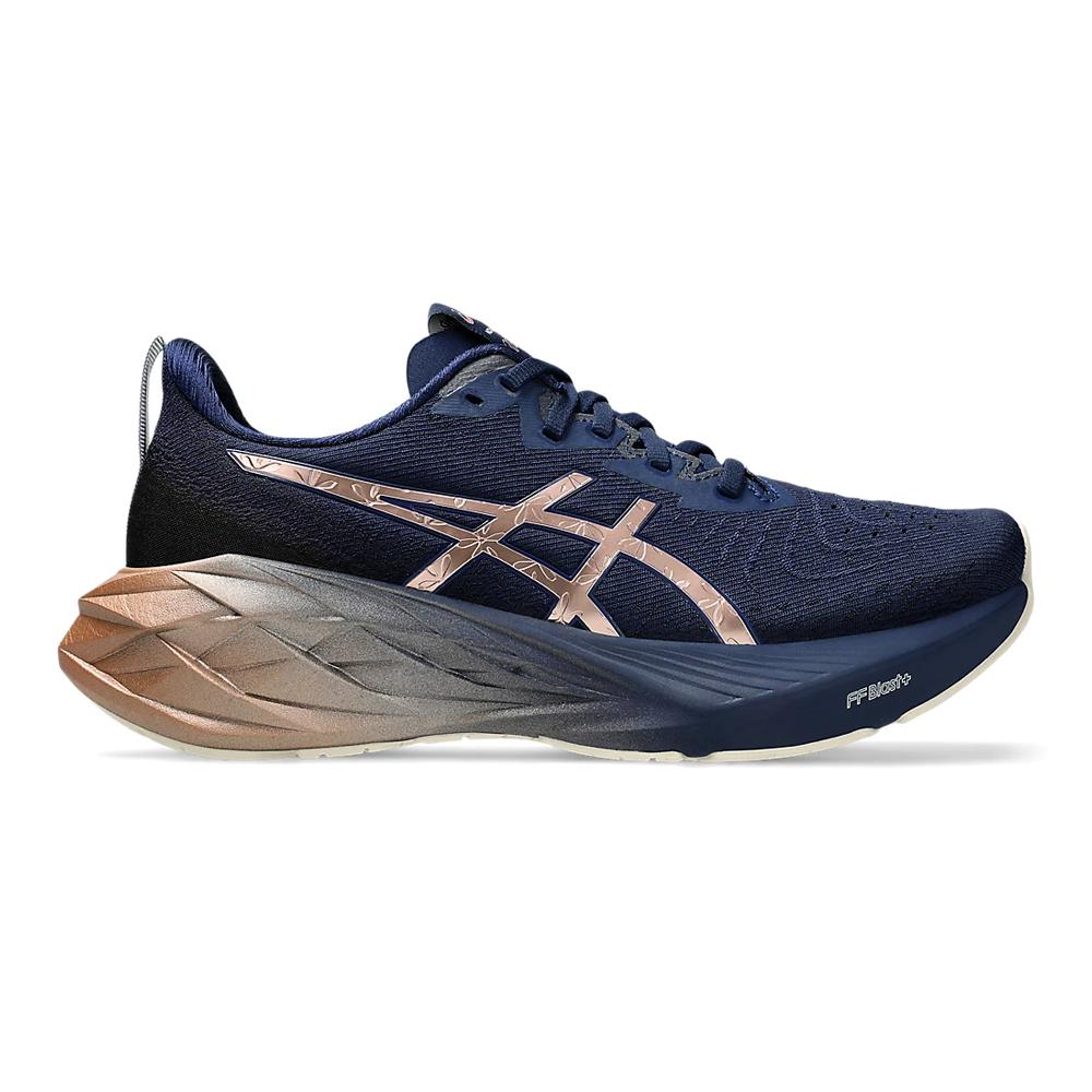 Asics Deportivos Femenino Running Novablast 4 Platinum Blue Expanse/Rose Gold