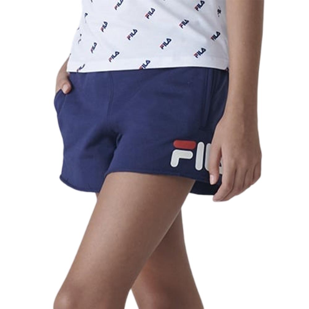 Fila Shorts Niños Moda Letter Navy