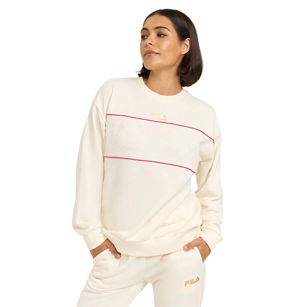 Fila Sueter Femenino Brielle Crew Gardenia/Pink Peacock