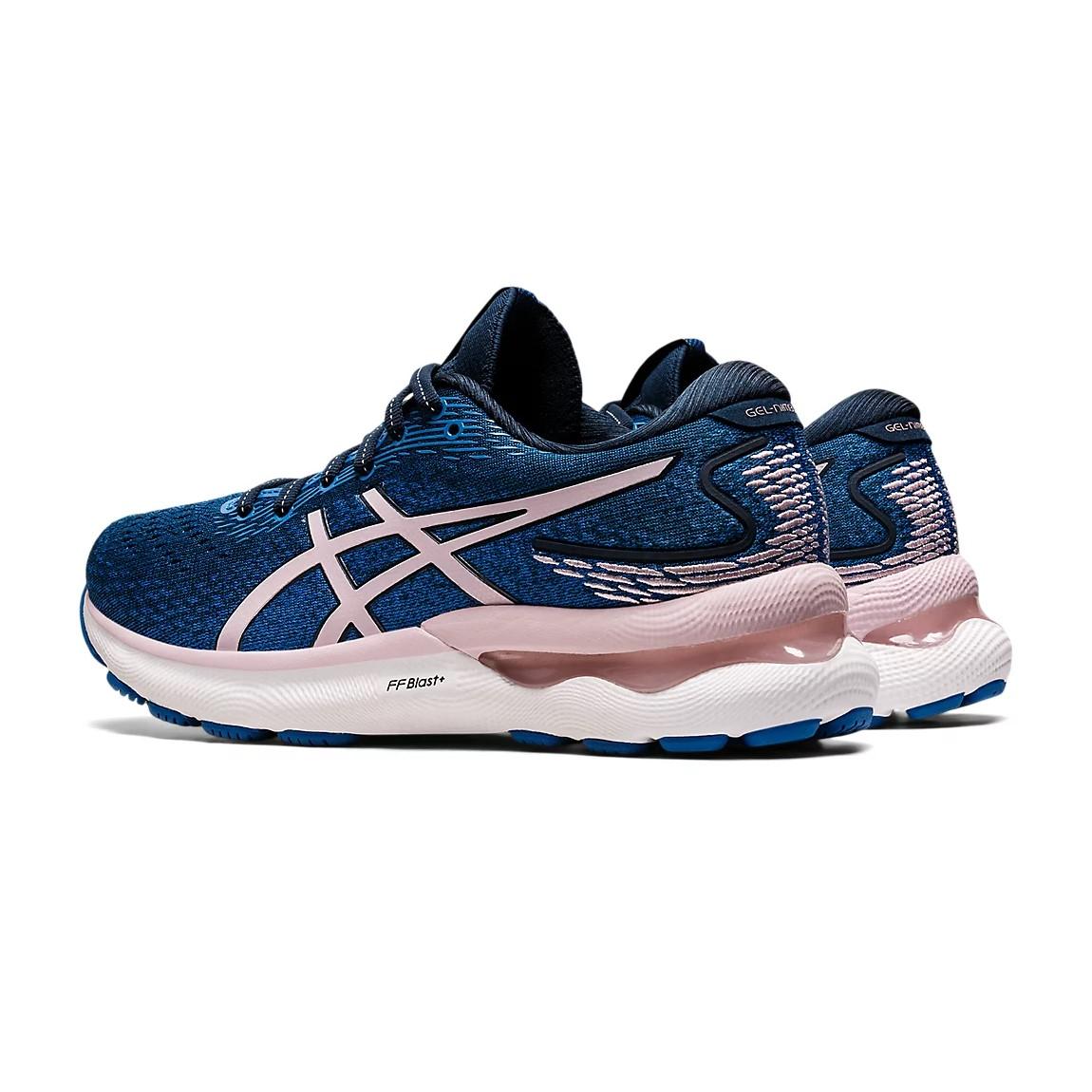 Asics Running Femenino Gel-Nimbus 24 French Blue/Barely Rose