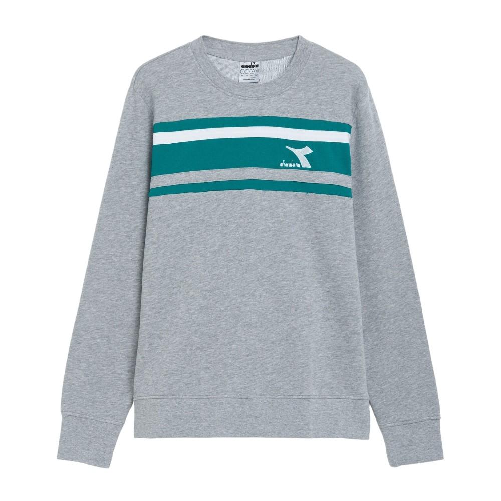 Diadora Sueter Masculino Sweatshirt Crew Slam Light Middle Gray Melange