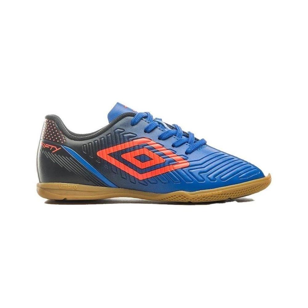 Umbro Junior Futbol Indoor Fifty Iv Jr Azul/Preto/Coral