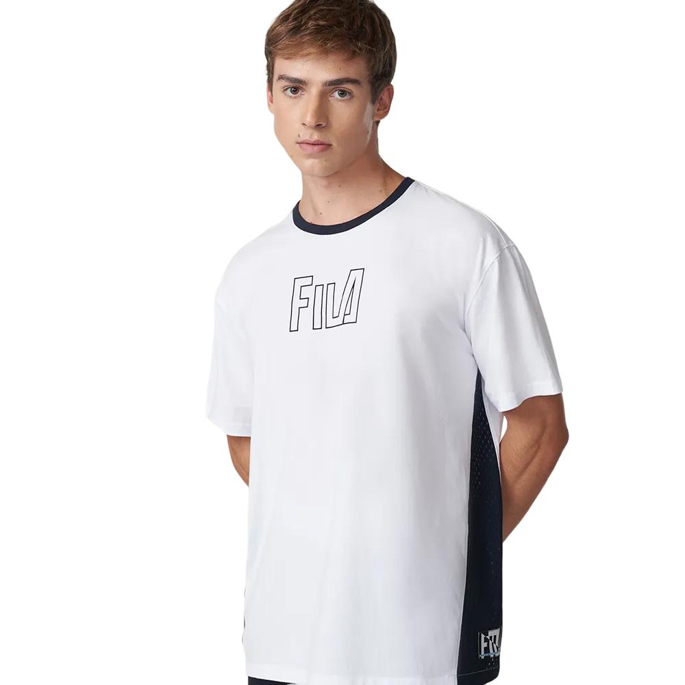 Fila Remeras Masculino Moda Street Hop Classic Oversized White/Black