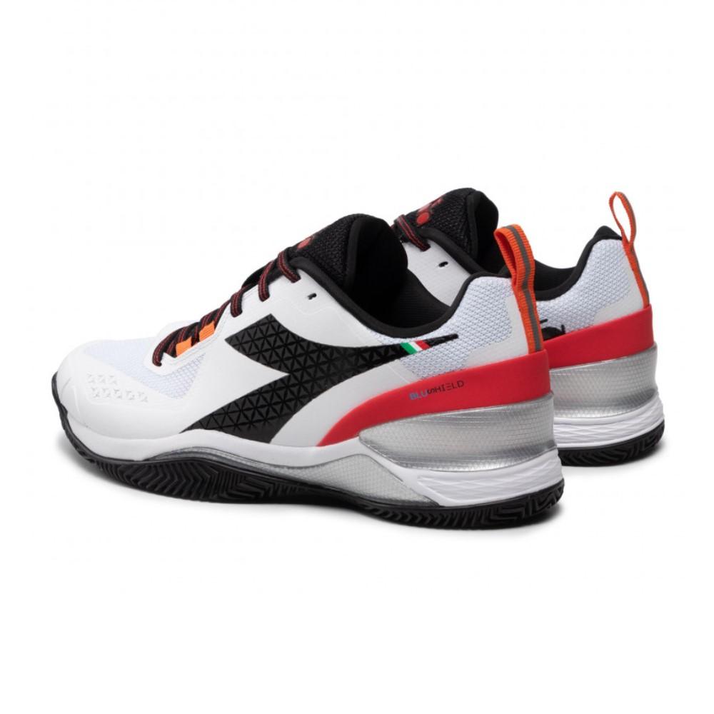 Diadora Tenis Masculino Blushield Torneo Clay Black/White/Fiery Red