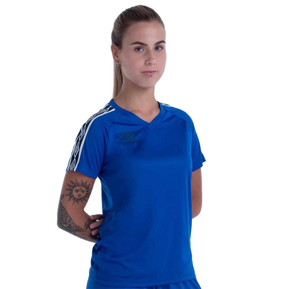 Umbro Camisetas Femenino Futbol T-Shirt Traditional Tape Royal